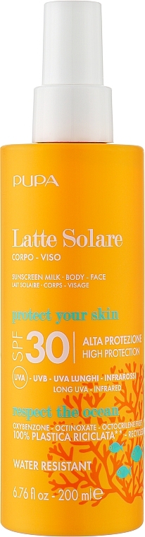 Mleczko do opalania twarzy i ciała - Pupa Sunscreen Milk High Protection SPF 30 — Zdjęcie N1