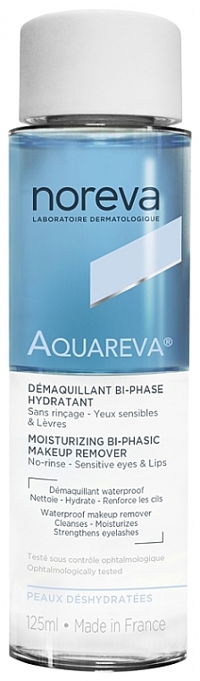 Nawilżający dwufazowy płyn do demakijażu - Noreva Laboratoires Aquareva Moisturizing Bi-Phasic Makeup Remover — Zdjęcie N1