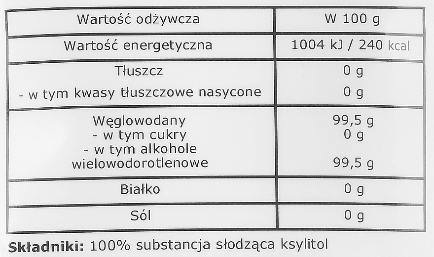 Suplement diety Ksylitol, cukier brzozowy - Intenson Xylitol — Zdjęcie N2