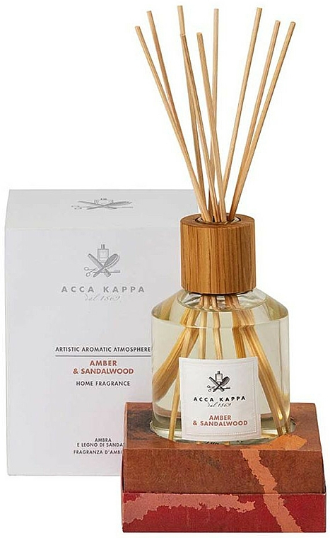 Dyfuzor zapachowy Bursztyn i drzewo sandałowe - Acca Kappa Amber & Sandalwood Home Diffuser — Zdjęcie N1