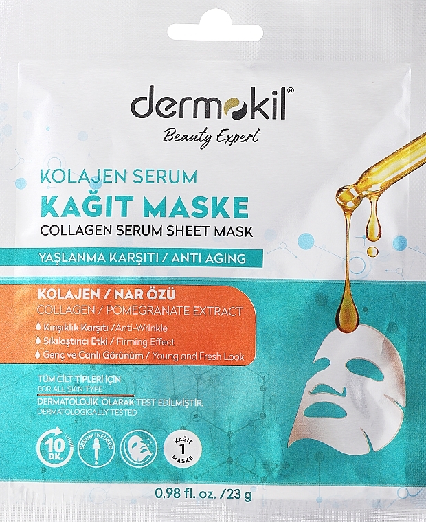 Maska w płachcie serum z kolagenem - Dermokil Clay & Collagen Serum Sheet Mask — Zdjęcie N1