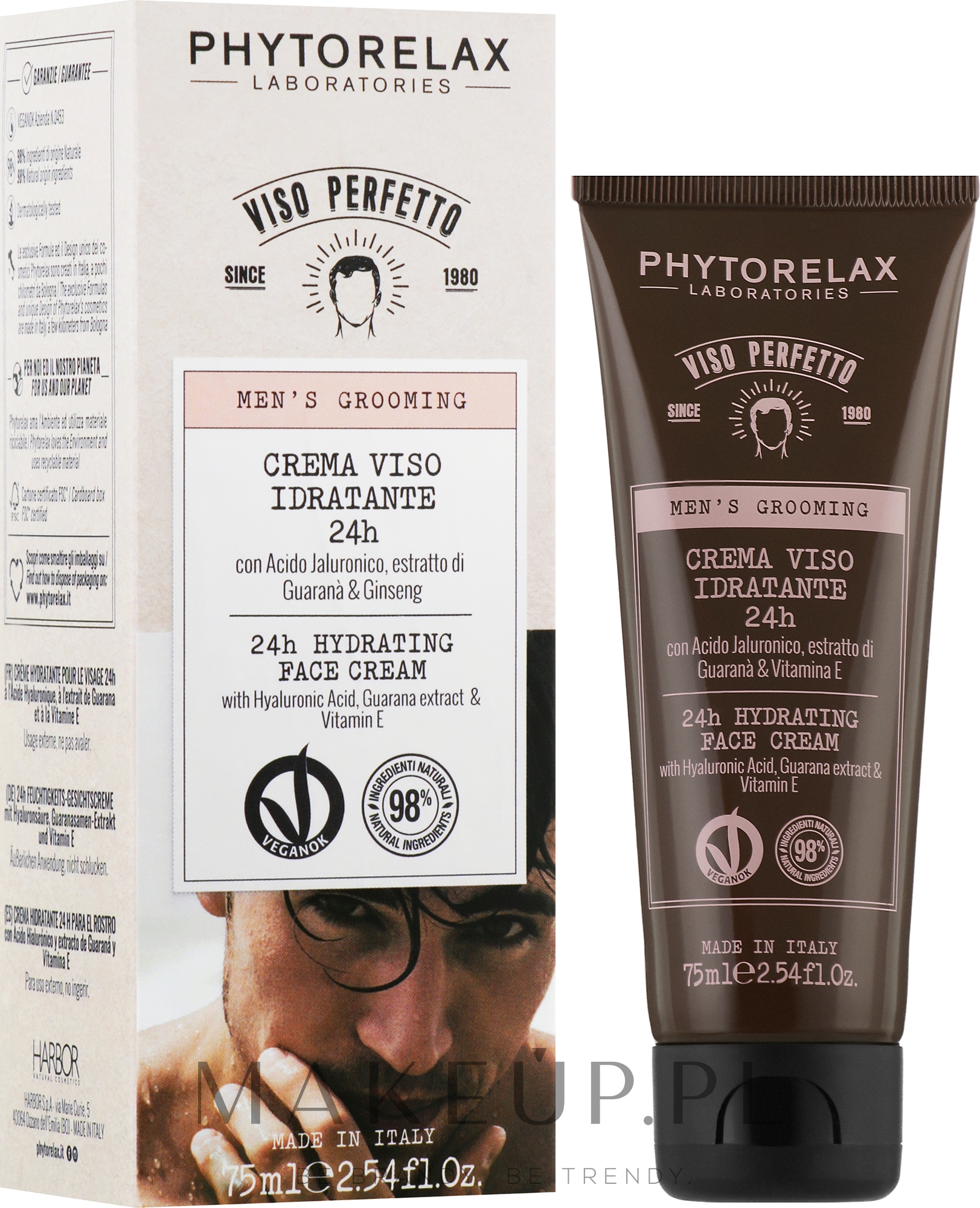 Krem nawilżający do twarzy - Phytorelax Laboratories Men's Grooming Hydrating Face Cream — Zdjęcie 75 ml