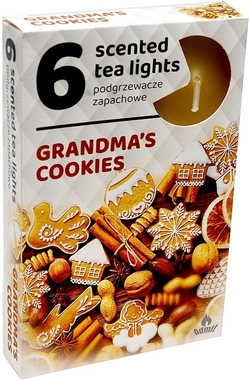 Podgrzewacze zapachowe tealight Ciasteczka babci, 6 szt. - Admit Scented Tea Light Grandmas Cookies — Zdjęcie N1