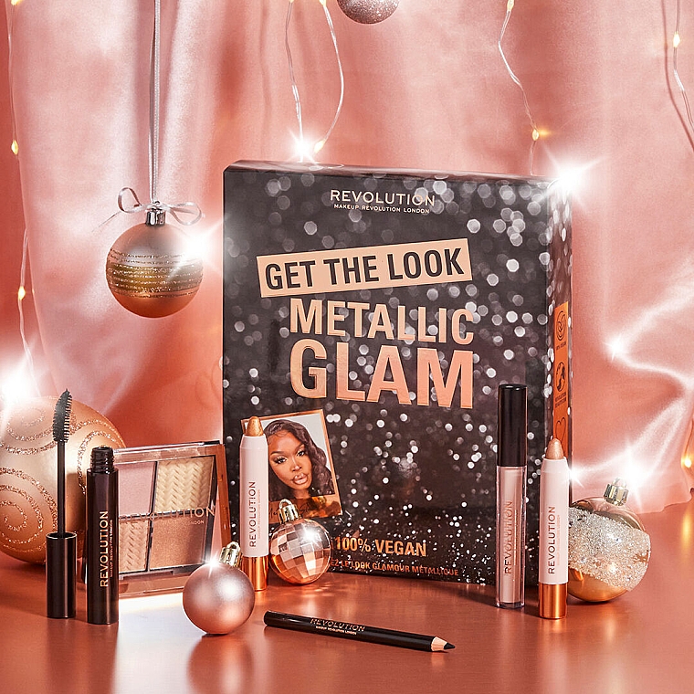 Zestaw do makijażu - Makeup Revolution Get The Look: Metallic Glam Makeup Gift Set — Zdjęcie N3