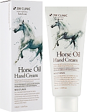 Odżywczy krem do rąk z końskim tłuszczem - 3W Clinic Horse Oil Hand Cream — Zdjęcie N2