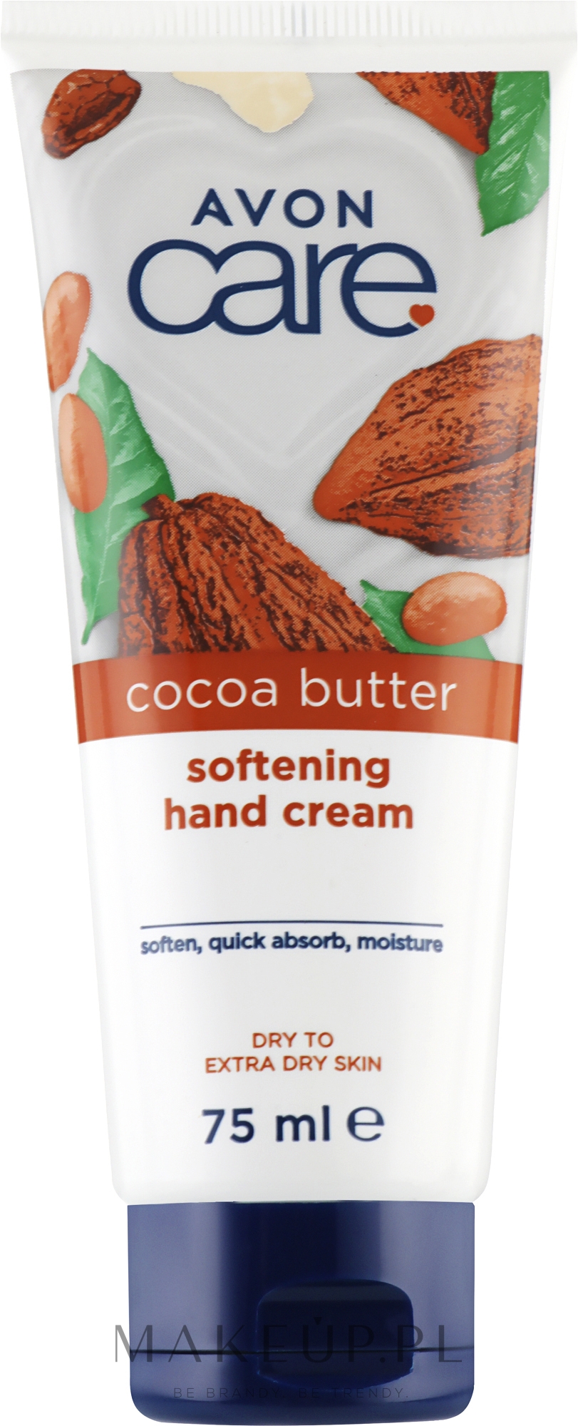 Odżywczy krem do rąk z masłem kakaowym do skóry suchej i ekstrasuchej - Avon Care Nourishing Hand Cream — Zdjęcie 75 ml