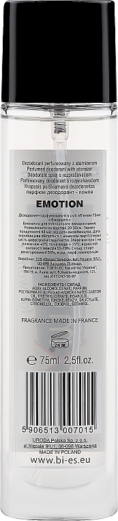 Bi-es Emotion - Perfumowany dezodorant w atomizerze — Zdjęcie N2