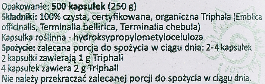 Triphala w kapsułkach - Moma Aurospirul Triphala — Zdjęcie N2