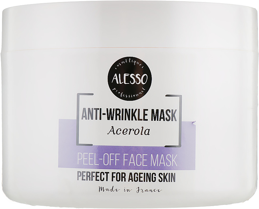 Przeciwzmarszczkowa maska do twarzy peel-off z acerolą - Alesso Professionnel Alginate Anti-Wrinkle Peel-Off Face Mask With Acerola — Zdjęcie N1