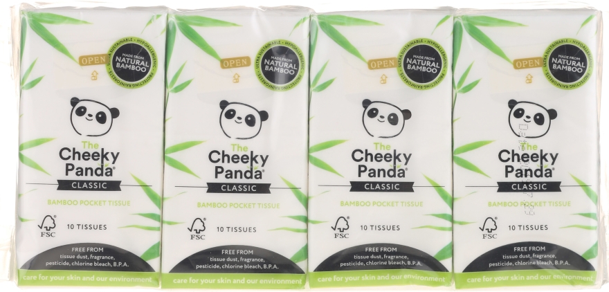 Kieszonkowe chusteczki higieniczne z bambusa - The Cheeky Panda — Zdjęcie N1