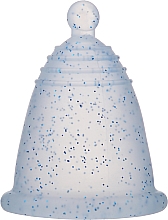 Kup PRZECENA! Kubeczek menstruacyjny, rozmiar M, brokatowy niebieski - MeLuna Classic Menstrual Cup 