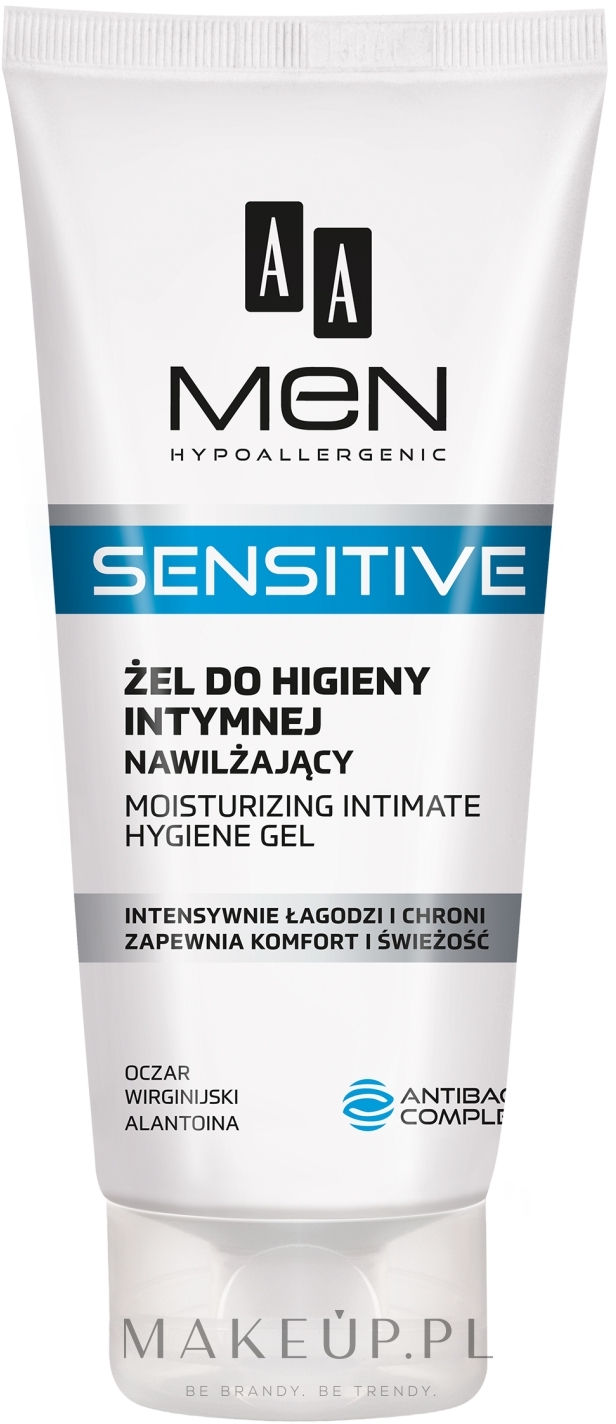Nawilżający żel do higieny intymnej dla mężczyzn - AA Men Sensitive — Zdjęcie 200 ml