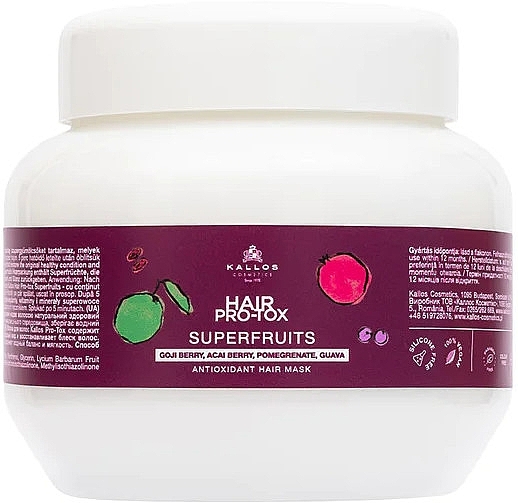 Krem-maska ​​do włosów - Kallos Hair Pro-tox Superfruits Hair Mask — Zdjęcie N3