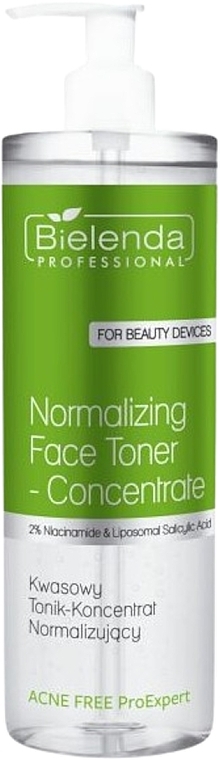 Kwasowy tonik-koncentrat normalizujący - Bielenda Professional Acne Free Pro Expert Normalizing Face Toner-Concentrate — Zdjęcie N1