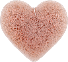 Gąbka - The Konjac Sponge Company Premium Heart Puff with French Pink Clay — Zdjęcie N1