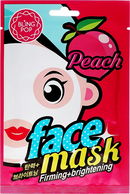 PRZECENA! Ujędrniająca i rozświetlająca maska do twarzy z ekstraktem z brzoskwini - Bling Pop Peach Firming & Brightening Face Mask * — Zdjęcie N1