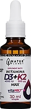 Suplement diety w kroplach - Natur Planet Suplement Diety Vitamin D3 + K2 Max — Zdjęcie N1