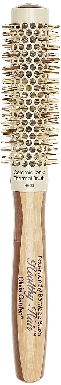 Szczotka termiczna, bambusowa, 23 mm - Olivia Garden Healthy Hair Bamboo Ionic Thermal Round Hair Brush HH-23 — Zdjęcie N1