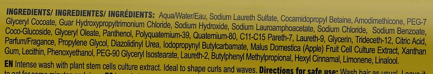 Szampon z komórkami macierzystymi do włosów kręconych - Abril et Nature Stem Cells Gold Lifting Shampoo — Zdjęcie N3