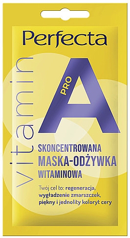 Skoncentrowana maseczka do twarzy z witaminą A - Perfecta Vitamin proA — Zdjęcie N1