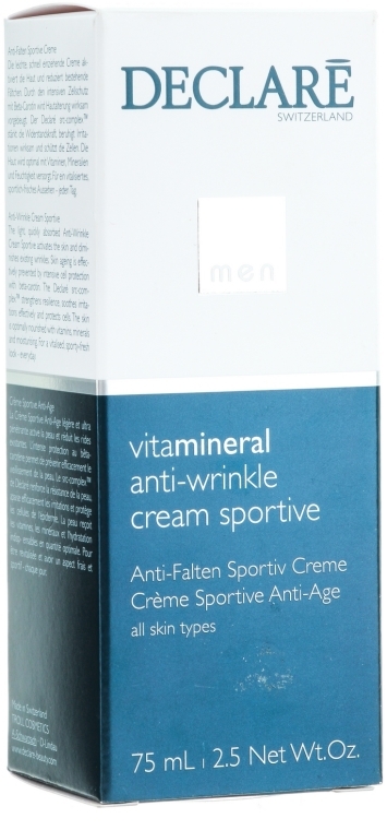Przeciwzmarszczkowy krem dla mężczyzn - Declare Men Vitamineral Anti-Wrinkle Cream Sportive — Zdjęcie N3