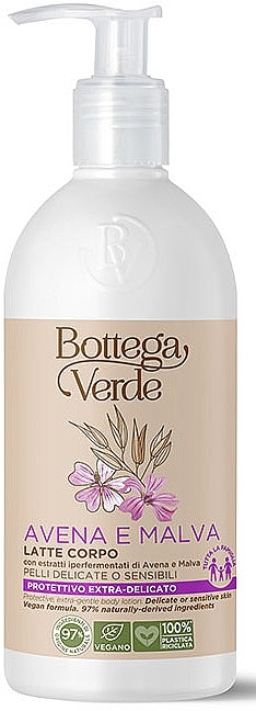 Balsam do ciała z hiperfermentowanymi ekstraktami z owsa i malwy - Bottega Verde Avena & Malva Body Lotion — Zdjęcie N1