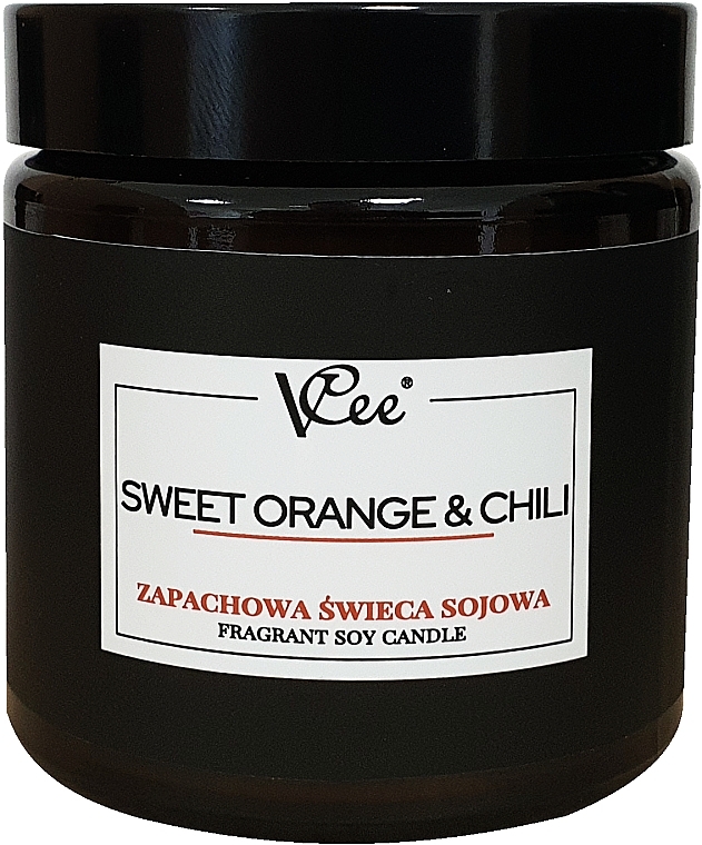 Zapachowa świeca sojowa Słodka pomarańcza z chili - Vcee Sweet Orange & Chili Fragrant Soy Candle — Zdjęcie N1