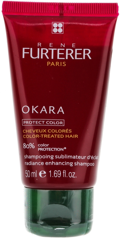 Nabłyszczający szampon ochronny do włosów farbowanych - Rene Furterer Okara Protective Radiance Shampoo — Zdjęcie N1