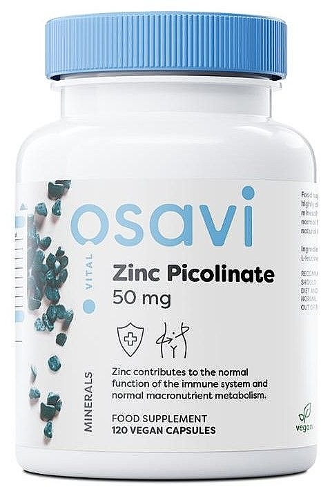 Pikolinian cynku 50 mg w kapsułkach - Osavi Zinc Picolinate  — Zdjęcie N1