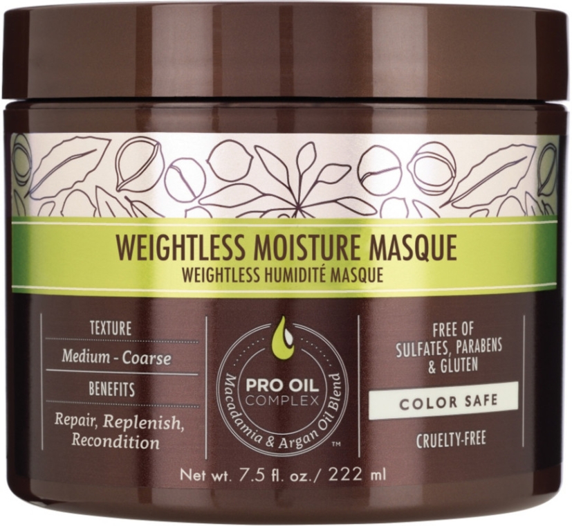 Nawilżająca maska do włosów cienkich - Macadamia Professional Weightless Moisture Masque — Zdjęcie N1