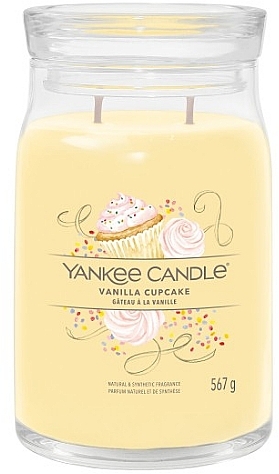 Świeca zapachowa w słoiku Vanilla Cupcake, 2 knoty - Yankee Candle Singnature  — Zdjęcie N2