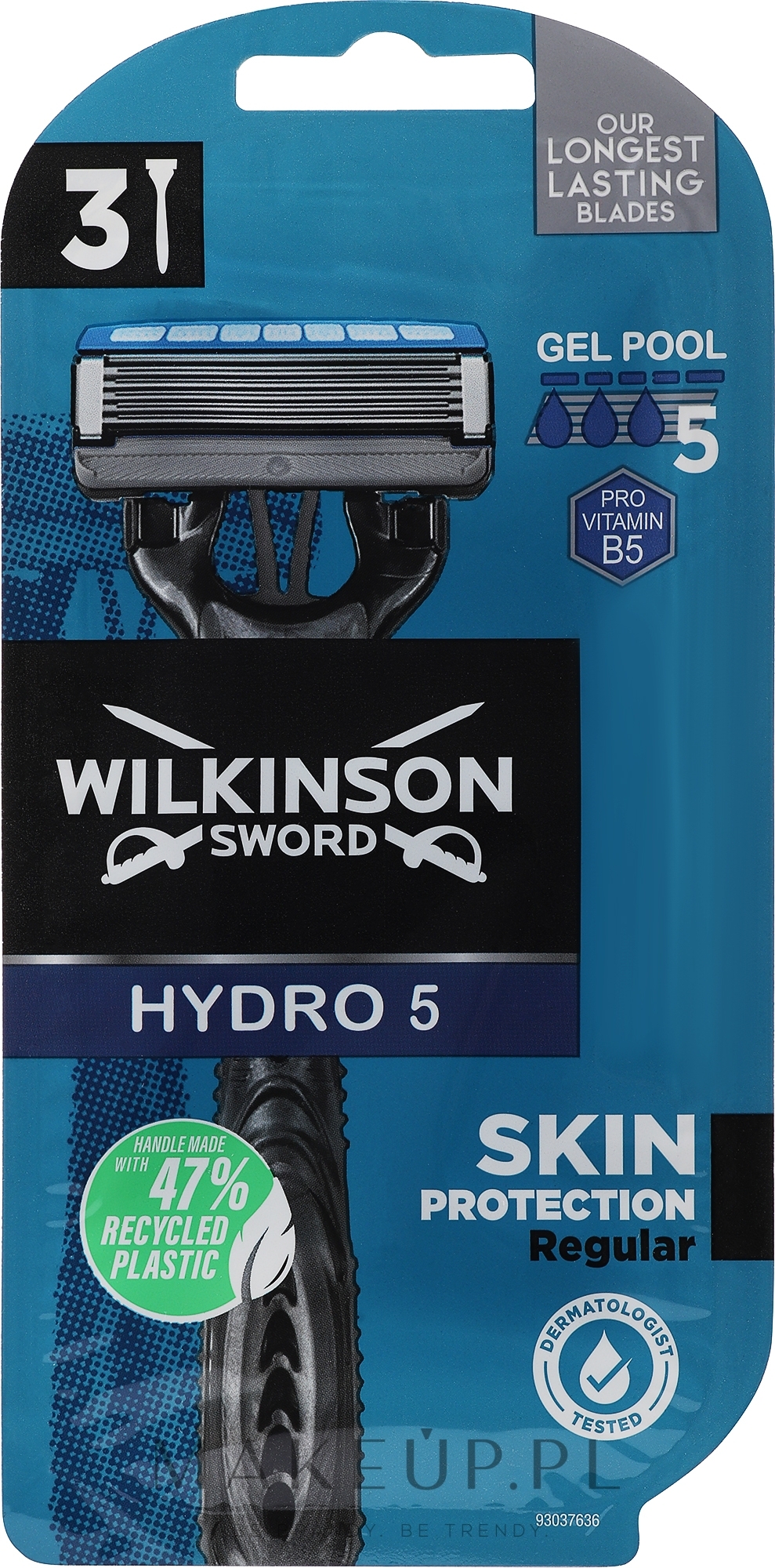 Jednorazowe maszynki do golenia , 3 szt. - Wilkinson Sword Hydro 5 Razor — Zdjęcie 3 szt.
