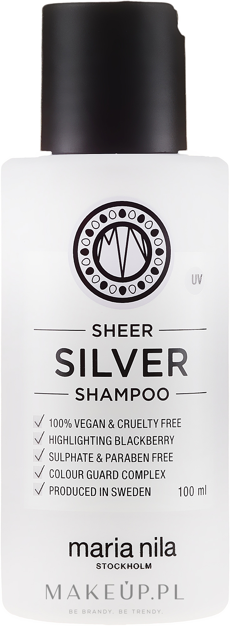 Srebrny szampon do włosów blond neutralizujący żółte refleksy - Maria Nila Sheer Silver Shampoo — Zdjęcie 100 ml