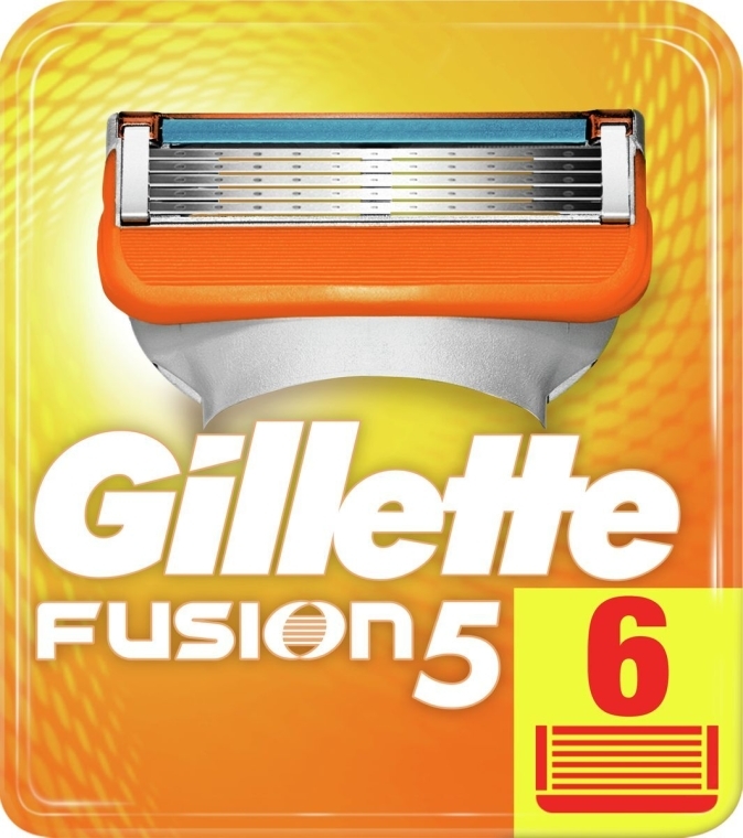 Wymienne wkłady do maszynki, 6 szt. - Gillette Fusion — Zdjęcie N1
