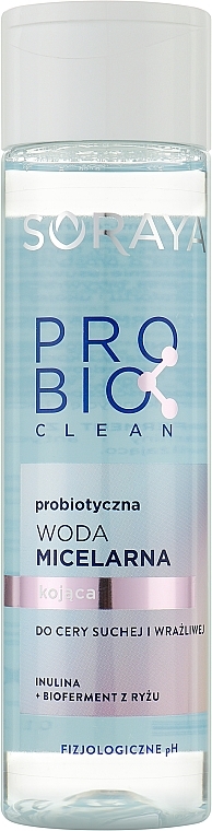 Probiotyczna woda micelarna kojąca do cery suchej i wrażliwej - Soraya Probio Clean Micellar Water — Zdjęcie N1