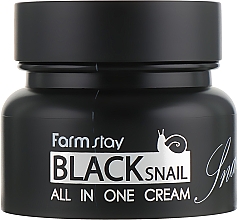 Wielofunkcyjny krem z mucyną z czarnego ślimaka - FarmStay All-In-One Black Snail Cream — Zdjęcie N2