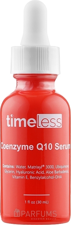 Przeciwstarzeniowe serum do twarzy z koenzymem Q10 i kwasem hialuronowym - Timeless Skin Care Coenzyme Q10 Serum — Zdjęcie N3