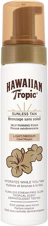 Lekka pianka samoopalająca - Hawaiian Tropic Self Tanning Foam Light/Medium — Zdjęcie N1
