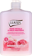 Kup Nawilżające mydło w płynie do rąk Płatki róż i proteiny mleka - Luksja Creamy Rose Petal & Milk Proteins