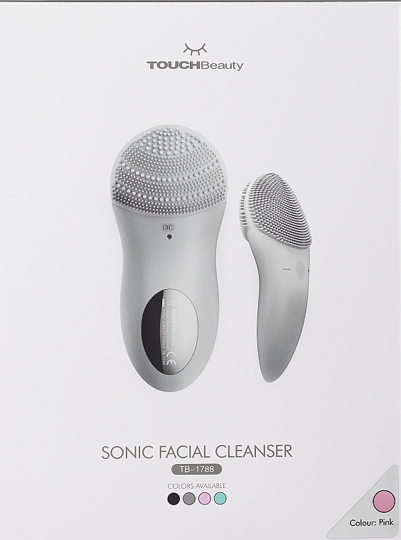 Silikonowa szczotka do oczyszczania twarzy, różowa - TOUCHBeauty Sonic Facial Cleanser — Zdjęcie N2