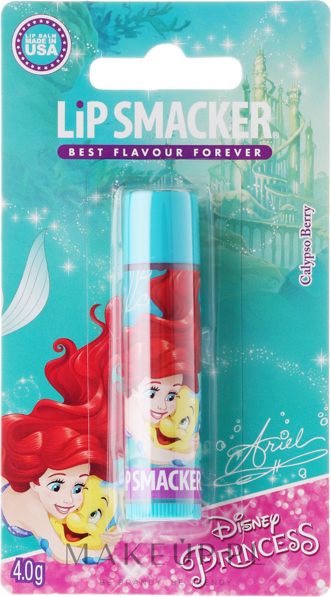 Połyskujący balsam do ust Jagoda - Lip Smacker Disney Princess Ariel Calypso Berry Lip Balm — Zdjęcie 4 g
