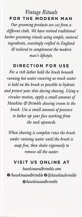 Pędzel do golenia - Hawkins & Brimble Synthetic Shaving Brush — Zdjęcie N3