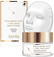 Kup Zestaw - Eclat Skin London Hyaluronic Acid & Collagen (f/cream/50ml + f/mask/3pcs)