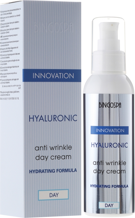 Hialuronowy krem przeciwzmarszczkowy do twarzy na dzień - BingoSpa Hyaluronic Anti Wrinkle Day Cream