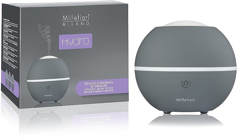 Ultradźwiękowy dyfuzor zapachowy - Millefiori Milano Ultrasound Hydro Sphere Grey — Zdjęcie N1