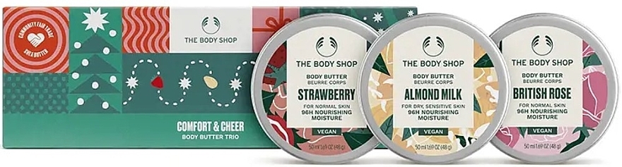 Zestaw - The Body Shop Comfort & Cheer Body Butter Trio (b/butter/3x50ml) — Zdjęcie N1