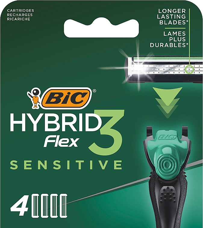 Wymienne wkłady do maszynki do golenia - Bic Flex 3 Hybrid Sensitive — Zdjęcie N1