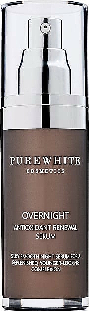 Serum do twarzy na noc z antyoksydantami - Pure White Cosmetics Overnight Antioxidant Renewal Serum — Zdjęcie N1
