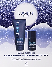 Kup Zestaw - Lumene Men Raikas Refreshing Morning Gift Set (gel/shm/200ml + deo/70g)