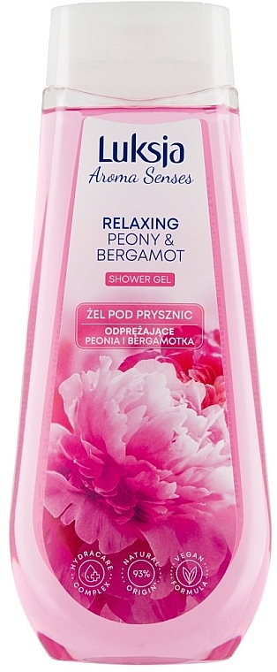 Żel pod prysznic Piwonia i bergamotka - Luksja Aroma Senses Relaxing Peony & Bergamot Shower Gel — Zdjęcie N1